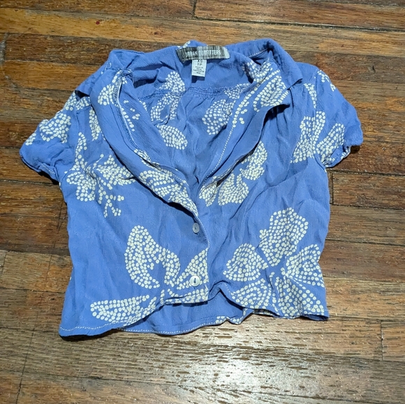 urban outfitters lilac hibiscus crop top seen on sarah cameron Size xs - Picture 3 of 3